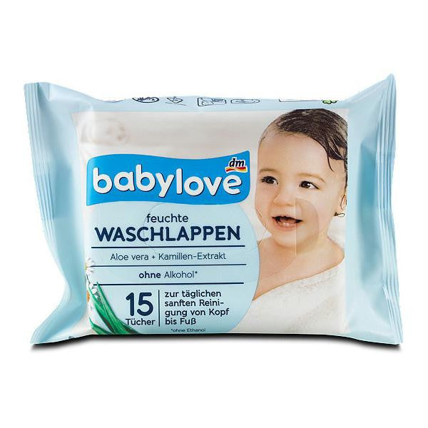 Babylove nursing wet towels with aloe vera & chamomile extract