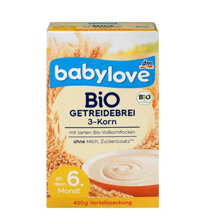 BABYLOVE BIO ORGANIC  3 GRAIN (without milk and added sugar)