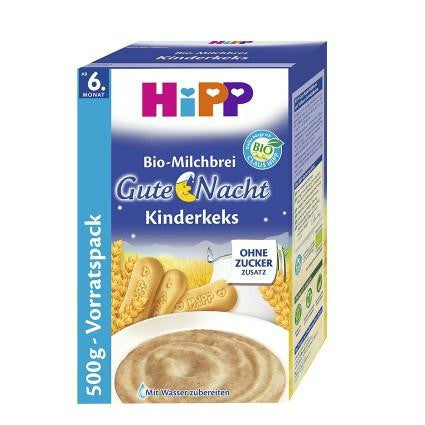 HIPP ORGANIC  GOOD NIGHT BABY COOKIE SEMI SOLID FOOD MASH without added sugar  10.00% Off Auto renew