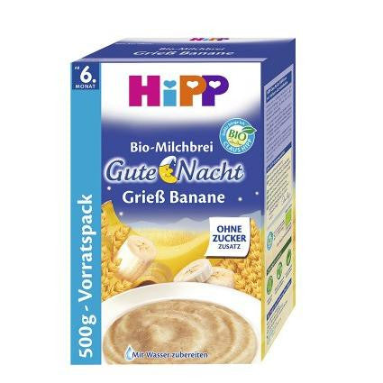 HIPP ORGANIC  GOOD NIGHT  BANANA SEMOLINA -SEMI SOLID FOOD MASH without added sugar  10.00% Off Auto renew