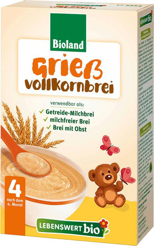 Lebenswert Organic Semolina Cereal 225g from 4 month on